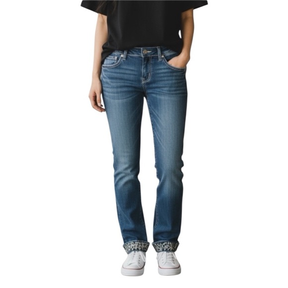 Miss Me Denim - Miss Me Ankle Skinny Signature Jeans with Embellished Back size 27